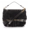 Lamb Fur Shoulder Bag with Leather (Helena)